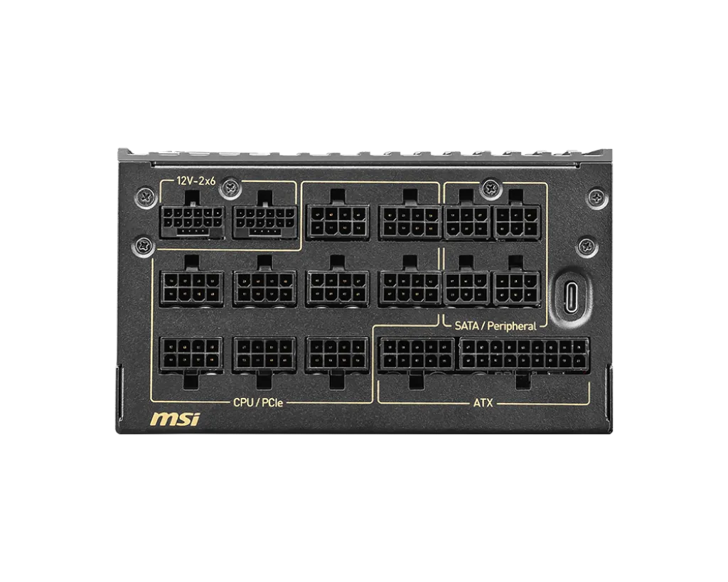 MSI MEG Ai1600T PCIE5 1600W 80 Plus Titanium Fully Modular Power Supply thumbnail