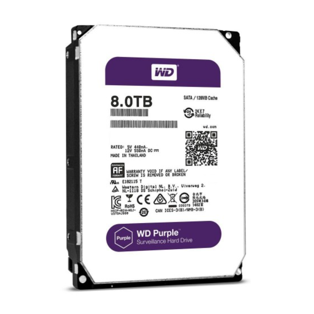 Western Digital 8TB 3.5" PURPLE Surveillance HDD